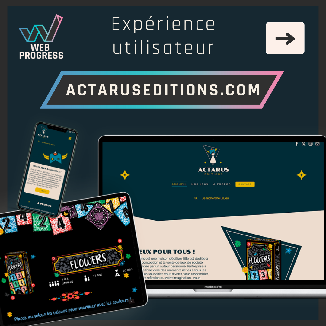 2 WEB PROGRESS pour Actarus Editions
